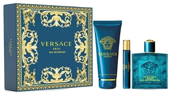 SET VERSACE EROS EDP 100ML + 10ML + GEL DE BAÑO CABALLERO
