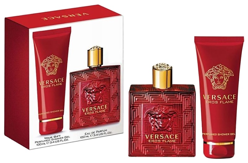 SET VERSACE EROS FLAME EDP 100ML + GEL DE BAÑO CABALLERO