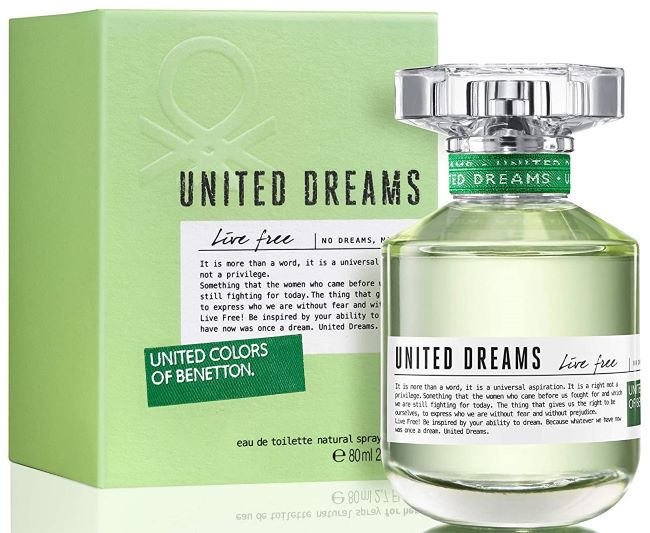 PERFUME BENETTON UNITED DREAMS LIVE FREE 80ML EDT DAMA