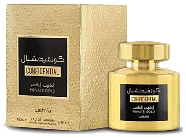 PERFUME LATTAFA CONFIDENTIAL PRIVATE GOLD EDP 100ML UNISEX