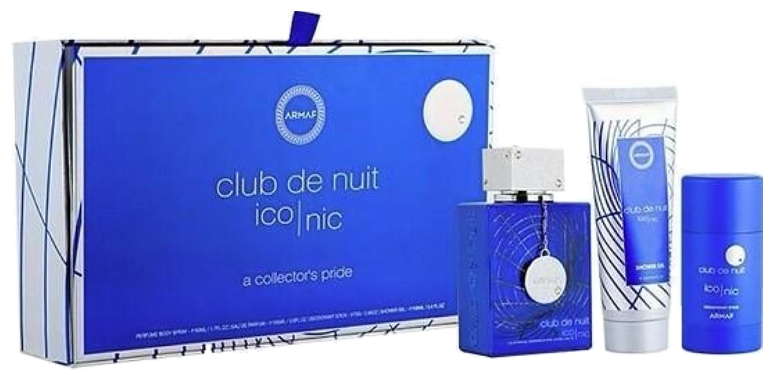SET ARMAF CLUB DE NUIT ICONIC EDP 105 ML +3.4 SG+SH CABALLERO
