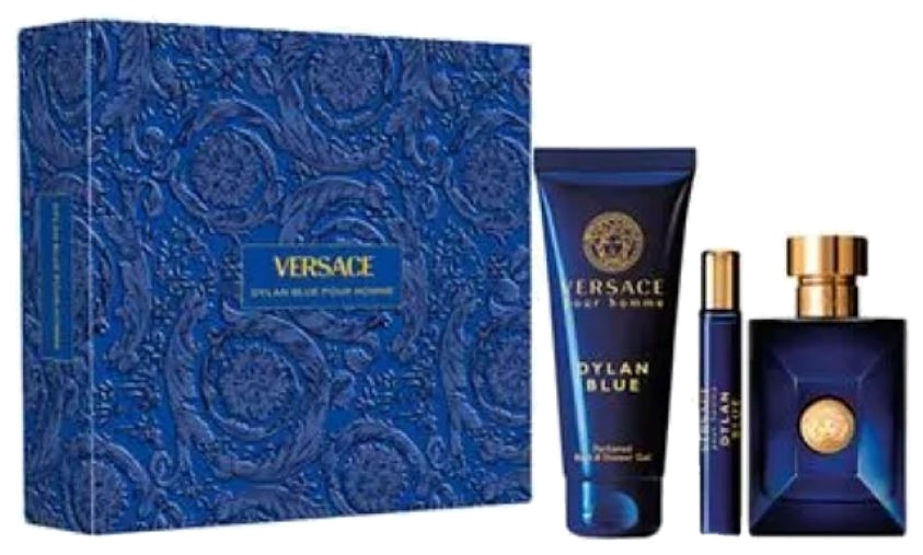 SET VERSACE DYLAN BLUE 3PC.100 MLSP+10ML+150ML GEL BAÑO CABALLERO