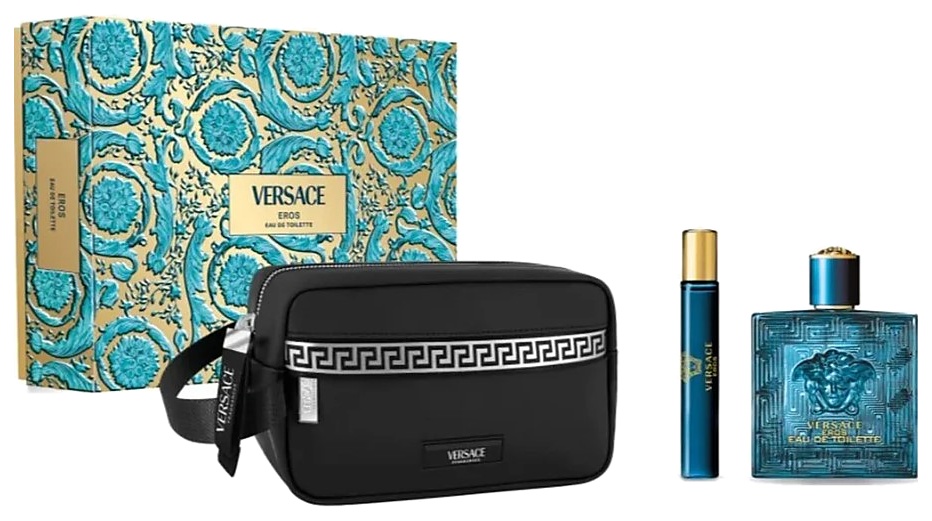 SET VERSACE EROS EDP 100ML + 10ML + BOLSO CABALLERO