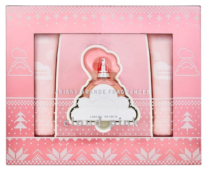 SET ARIANA GRANDE CLOUD PINK EDP 3 PCS 100ML + 100ML GEL DE BAÑO + 100ML BODY SOUFFLE DAMA