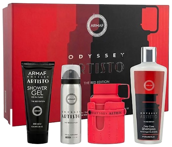 SET ARMAF ODYSSEY ARTISTO EDP 4 PCS 100ML + 100ML LOC.CORPORAL + 50ML DESOD. + 250ML SHAMPOO CABALLERO