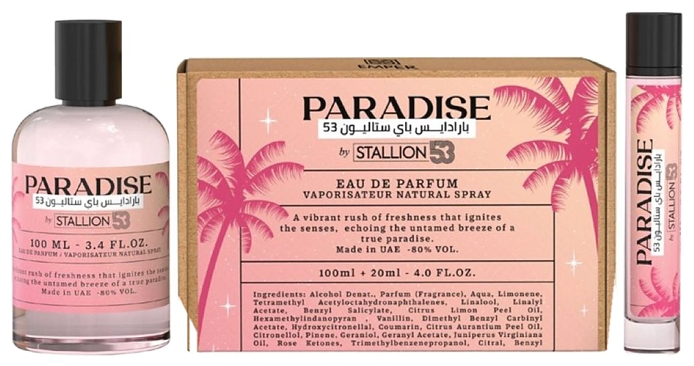 SET EMPER PARADISE BY STALLION 53 EDP 2 PCS 100ML + 20ML DAMA