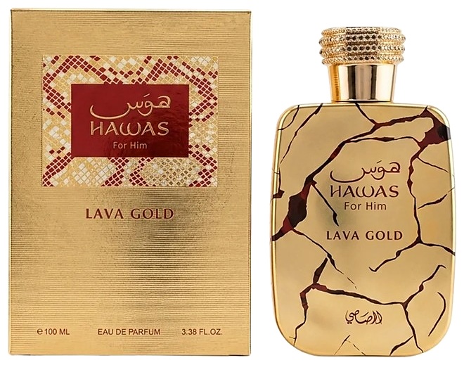 PERFUME RASASI HAWAS LAVA GOLD FOR HIM EDP 100ML CABALLERO