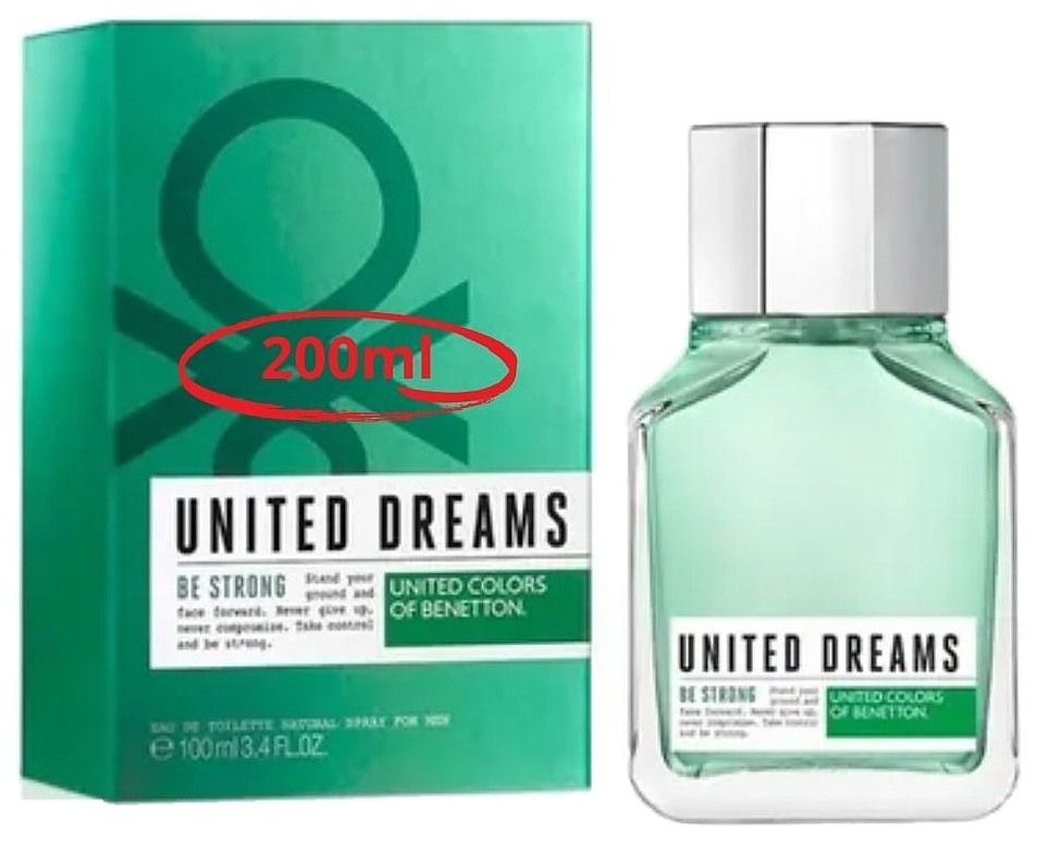 PERFUME BENETTON UNITED DREAMS BE STRONG EDT 200ML CABALLERO