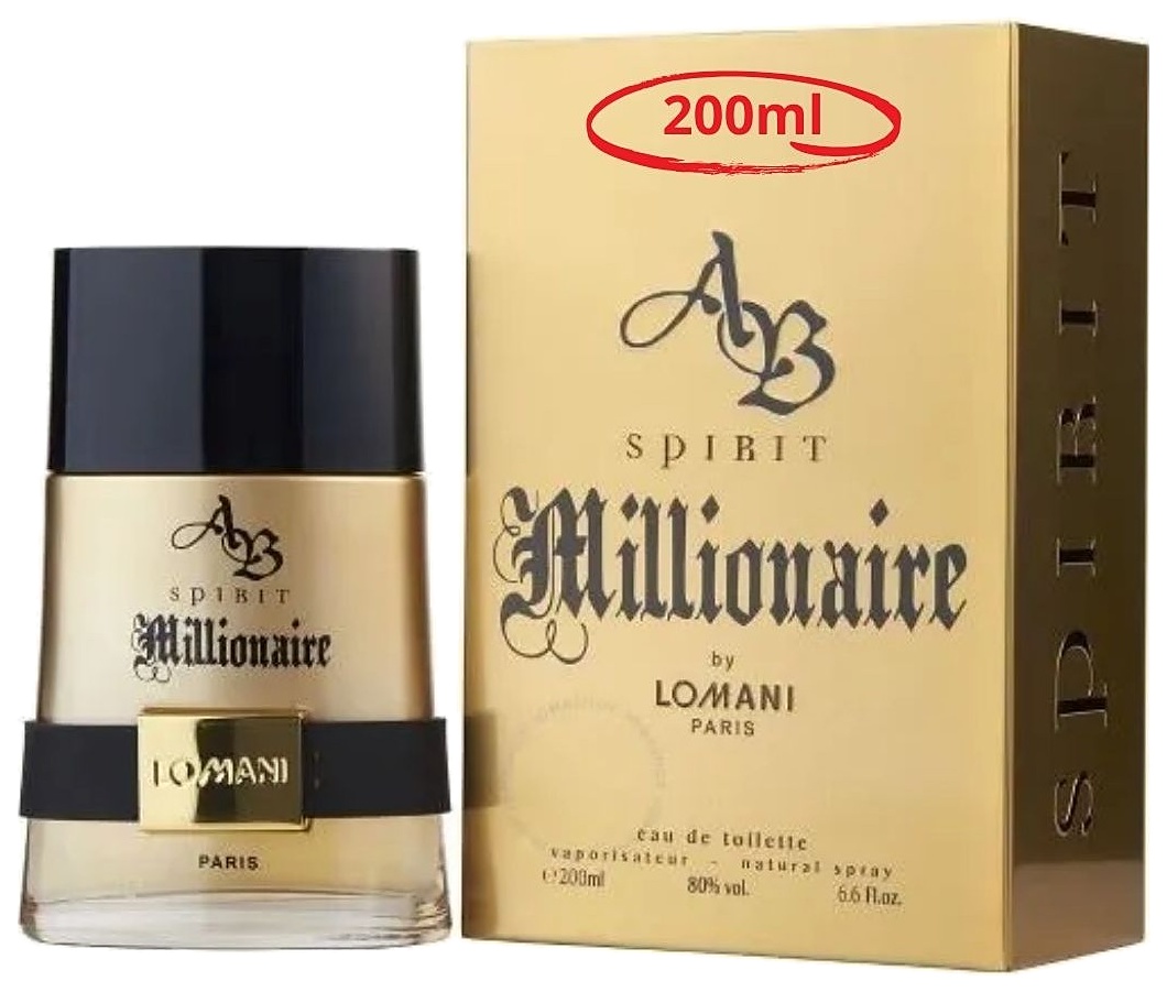 PERFUME LOMANI AB SPIRIT MILLIONAIRE EDT 200ML CABALLERO