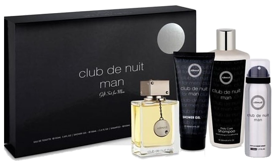 SET ARMAF CLUB NUIT MAN 4PC.EDT 105 MLSP+3.4 SG+SH CABALLERO
