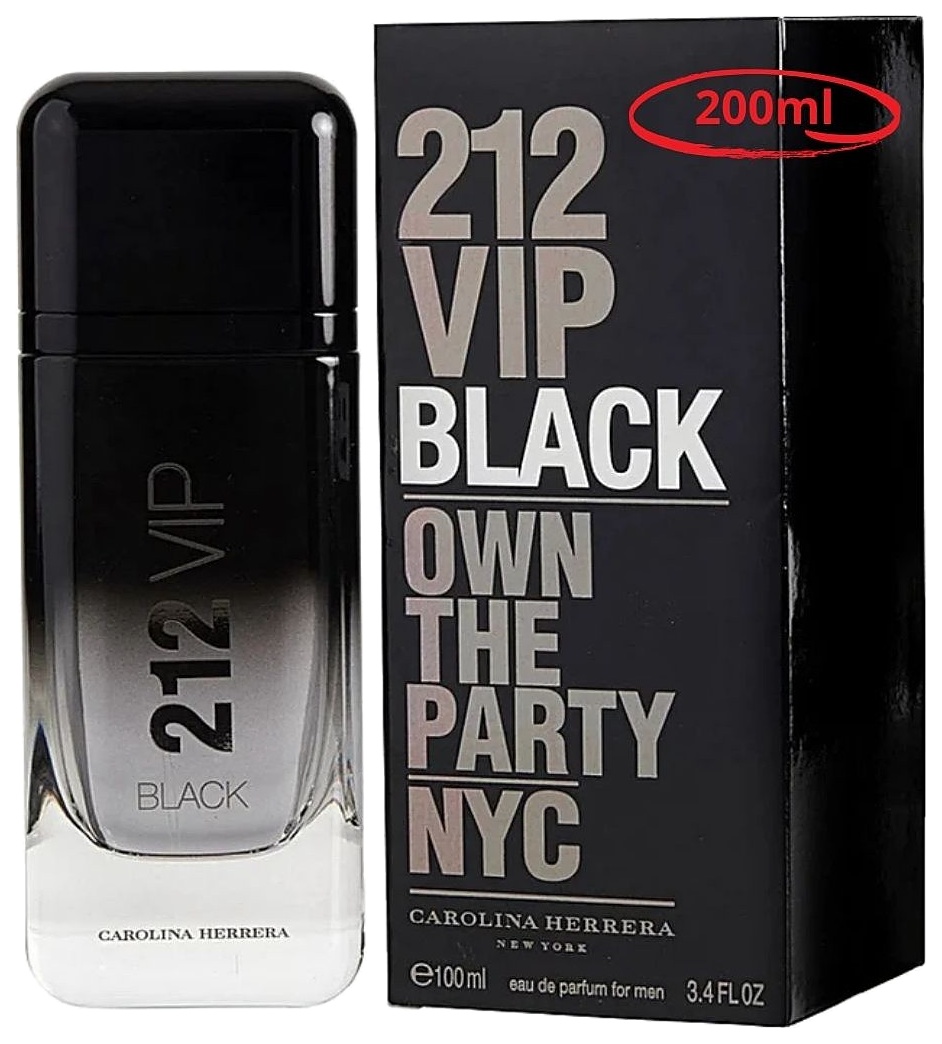 PERFUME CAROLINA HERRERA 212 VIP BLACK EDP 200ML CABALLERO