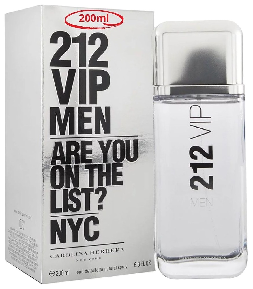 PERFUME CAROLINA HERRERA 212 VIP MEN EDT 200ML CABALLERO