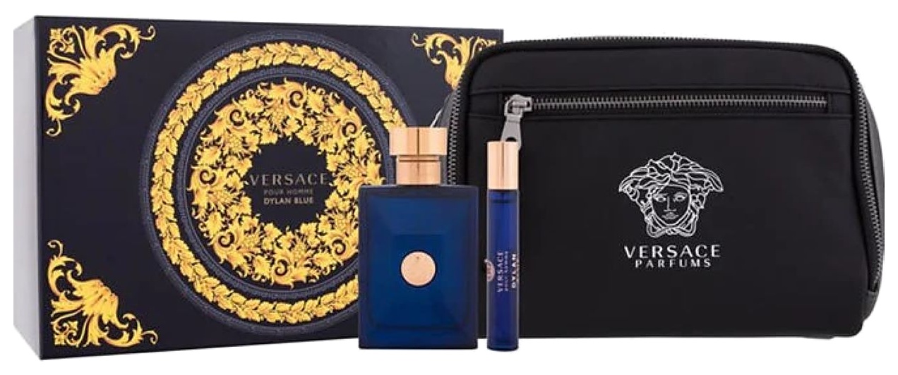 SET VERSACE DYLAN BLUE 3PC.100 MLSP+10ML+BAG CABALLERO