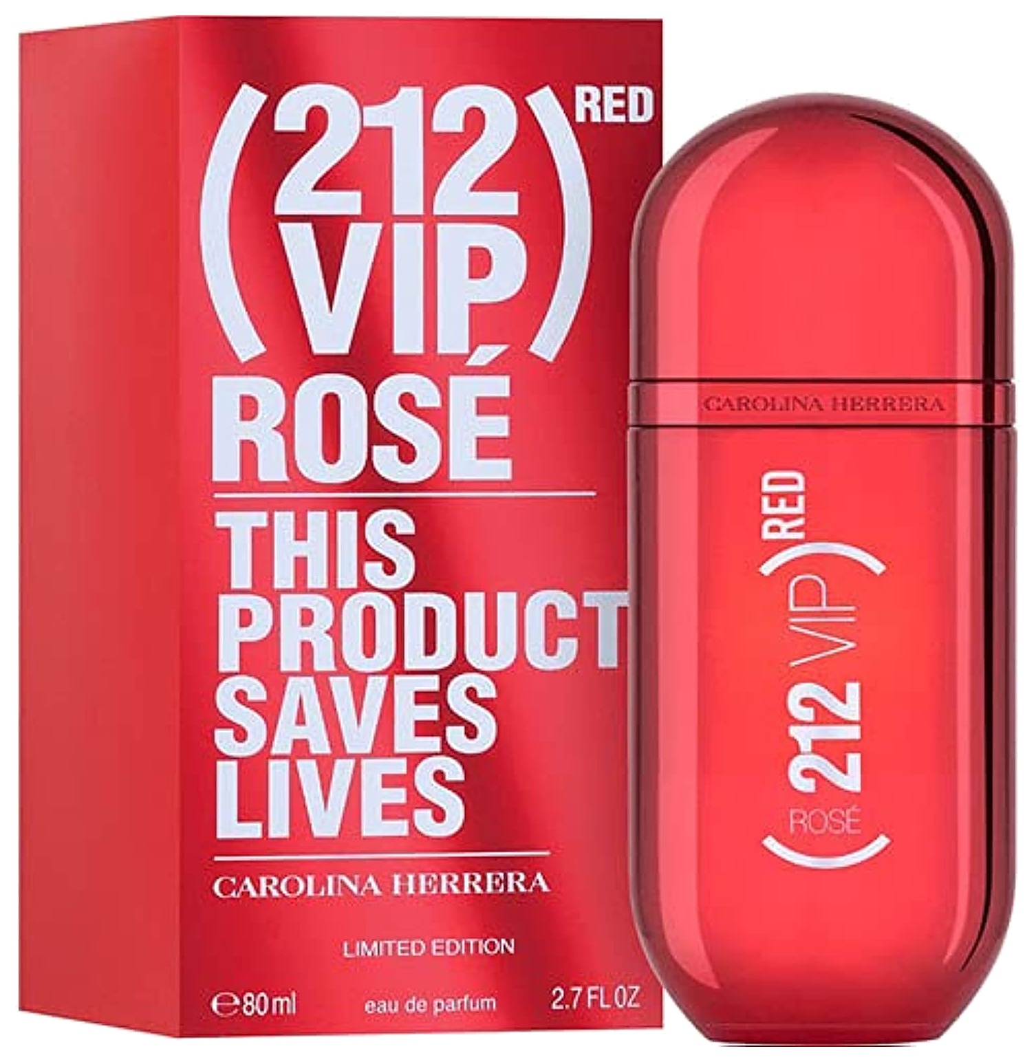 PERFUME CAROLINA HERRERA 212 VIP ROSÉ RED EDITION EDP 80ML DAMA