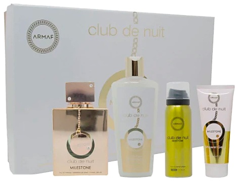 SET ARMAF CLUB NUIT MILESTONE 4PC.EDT 105 MLSP+3.4 SG+SH CABALLERO