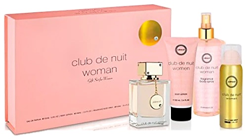 SET ARMAF CLUB NUIT WOMAN 4PC.EDT 105 MLSP+3.4 SG+SH DAMA