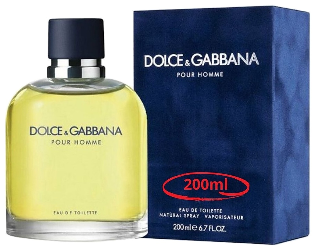PERFUME DOLCE & GABBANA POUR HOMME EDT 200ML CABALLERO